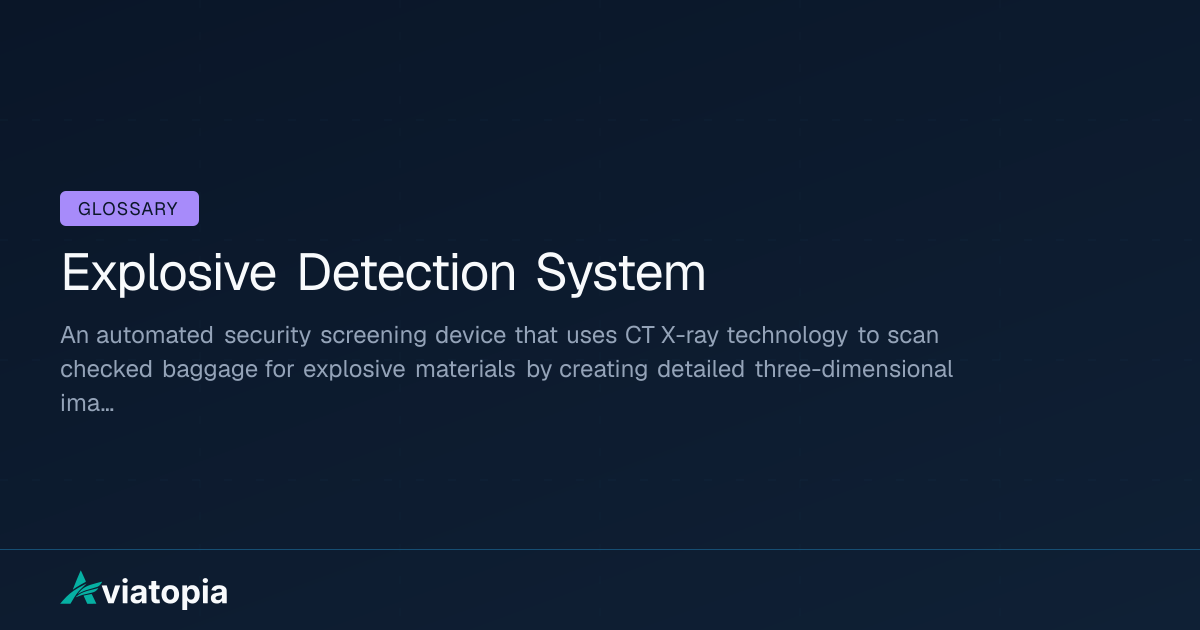 Explosive Detection System Meaning in Aviation (Definition ...
