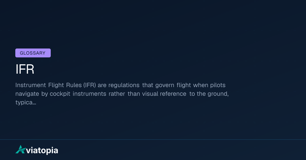IFR Meaning in Aviation (Definition + Explanation) | Aviatopia