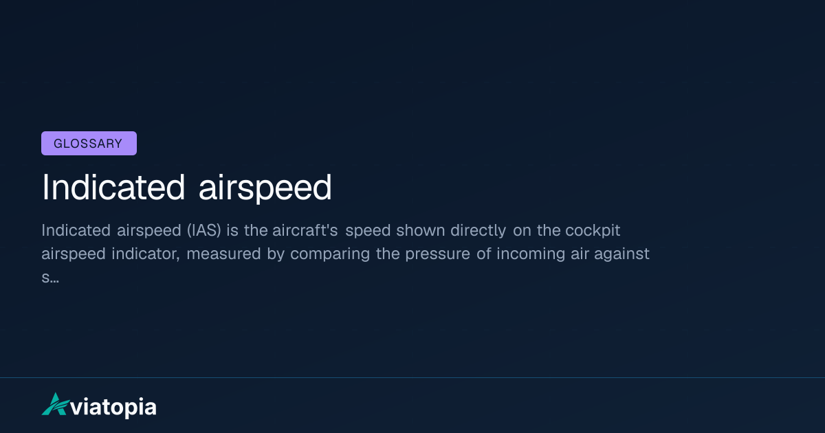Indicated airspeed Meaning in Aviation (Speed Reference Explained ...