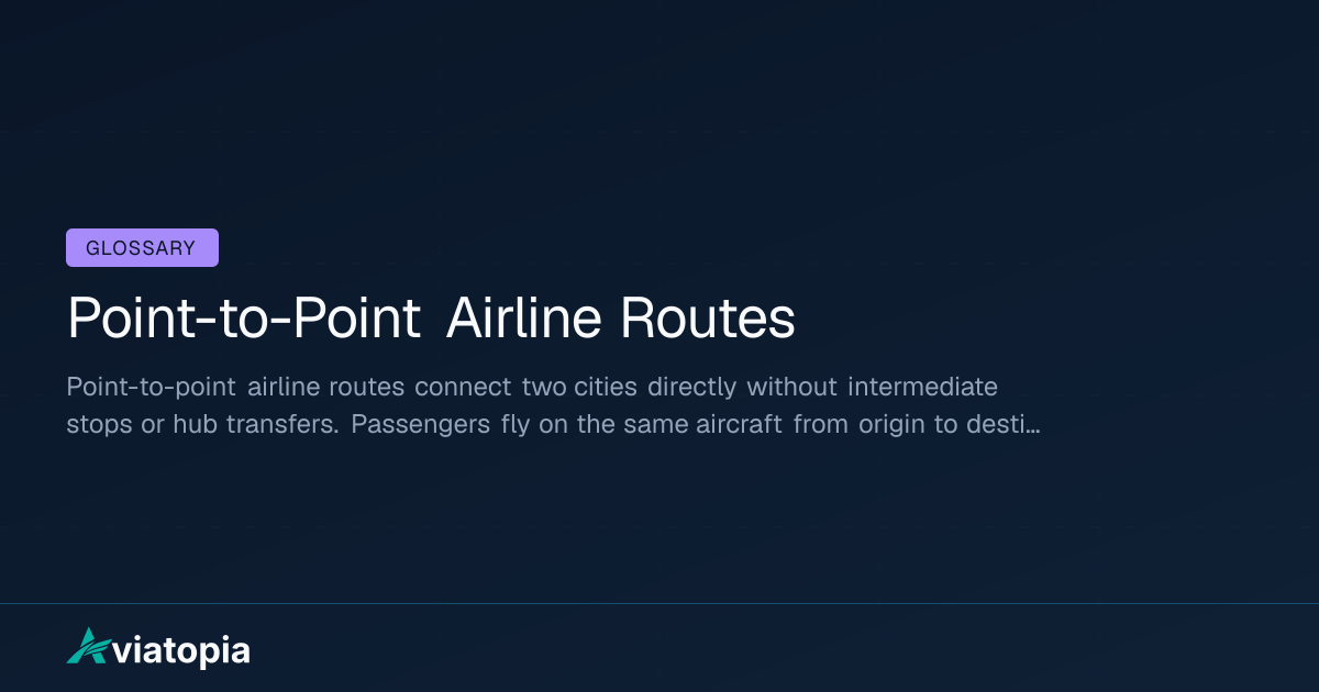 Point-to-Point Airline Routes Meaning in Aviation (Definition ...
