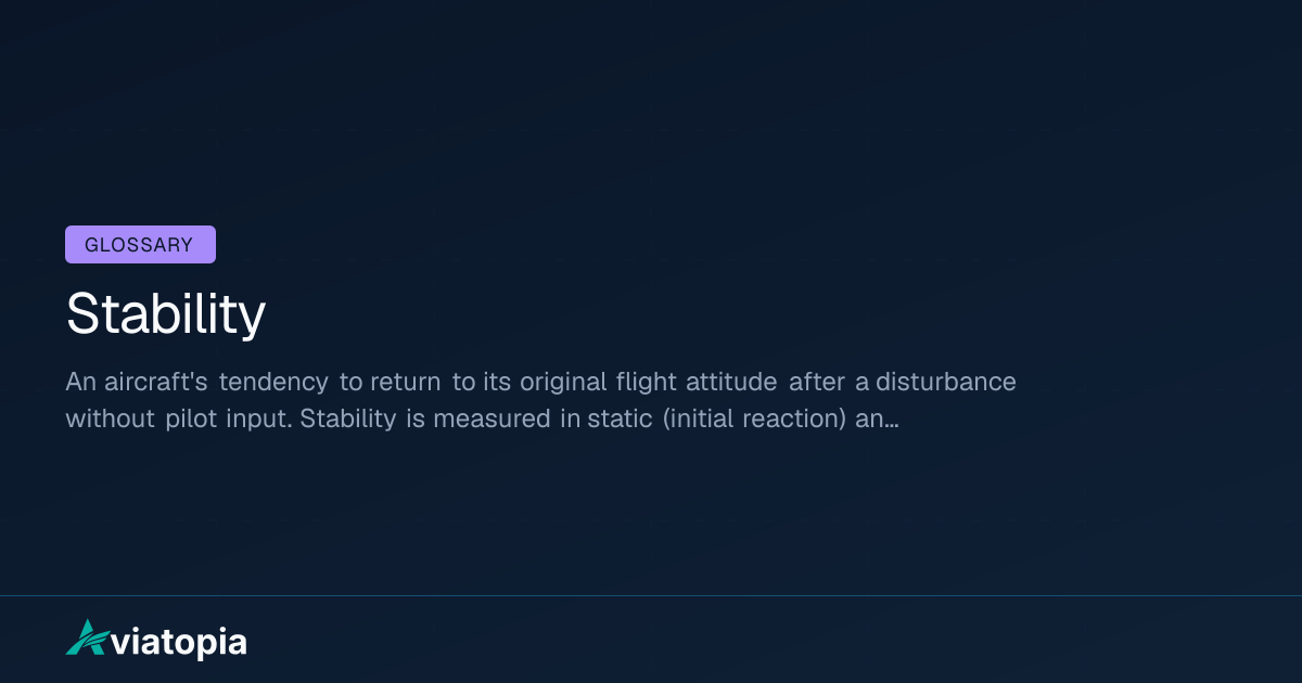 Stability Meaning in Aviation (Definition + Explanation) | Aviatopia